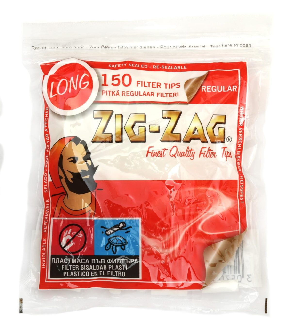 老人牌 8*22 滤嘴 150粒（Zig Zag LONG REGULAR 8*22mm） - 图片 1